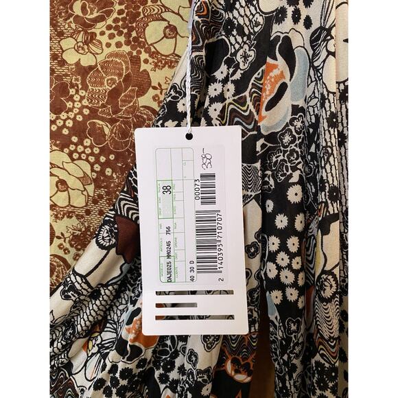 NWT Missoni 70s Style Silk Jersey Low Back Draped Long Sleeves Dress Sz 38 US 2 - Picture 8 of 11